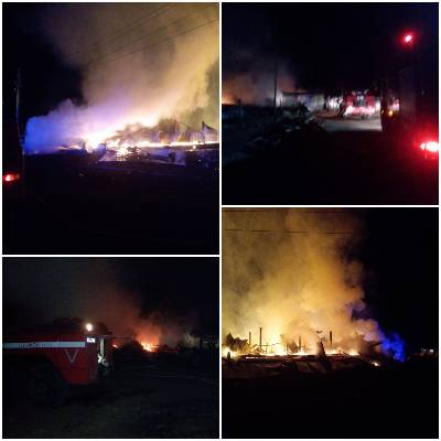 Крупный пожар в Иволгинском районе тушили пожарные  на протяжении четырех часов