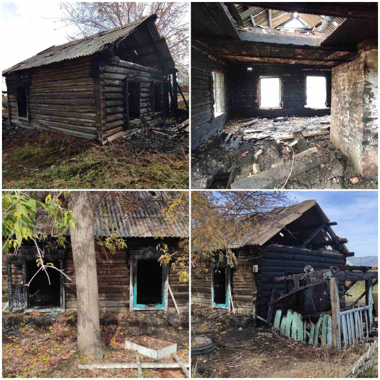 Ночью в селе Иволгинск горел нежилой дом